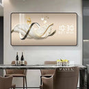 Axyaa Light Luxury Wall Clock Decorative Painting for Living Room and Dining Room