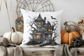 Haunted House & Bat Halloween Decor Pillow Cover for Axyaa - Sofa Bedroom Car Decor