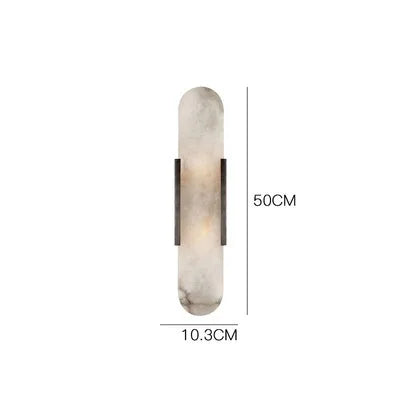 Axyaa Nordic LED Wall Sconce with Marble Lampshade - Modern Indoor Stair Lighting