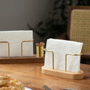 Axyaa Black Walnut Tissue Holder: Minimalist Dining & Table Storage Rack