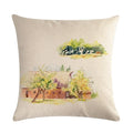 Axyaa Retro Country Pattern Pillowcase 45*45cm Home and Car Adornment