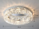 Axyaa Crystal LED Ceiling Chandelier, Modern Gold/Silver Light for Living Room, Bedroom, Hotel Hall