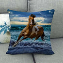 Axyaa Horse Print Cushion Covers: Animal Pillow Cases for Home Decoration