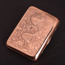 Pink Gold Pixiu Cigarette Case by Axya: Hand-Carved, Pressure-Resistant, Men's Gift Essentials