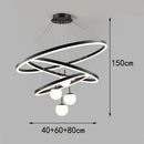 Axyaa Modern Indoor Pendant Light LED Chandelier Ceiling Lamp for Dining Room
