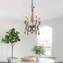 Axyaa Vintage Wood Carving Chandelier for Living Room Bedroom Study Dining Area