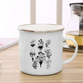 Axyaa Mushroom Enamel Coffee Mug with Handle - Creative Tea Water Cup Ideal for Travel