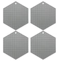 Axyaa Honeycomb Silicone Trivet Mats - Set of 4