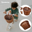 Axya Wicker Bicycle Handlebar Basket: Vintage, Hand Woven, Bike Cargo Storage