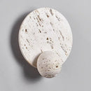 Axyaa White Cave Stone Disk Wall Lamp: Modern LED Decoration for Living Room