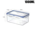 Axyaa Rectangular Refrigerator Storage Box with Lid: Plastic Crisper for Fresh Food