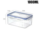 Axyaa Rectangular Refrigerator Storage Box with Lid: Plastic Crisper for Fresh Food