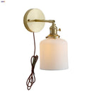 Axyaa Ceramic LED Wall Light with Knob Switch - Nordic Modern Design