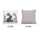 Axyaa Nordic Easter Bunny Throw Pillowcase 45X45 Cartoon Decoration Cojines