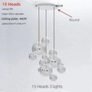 Axyaa Glass Bubble Ball LED Pendant Chandelier for Home Decor Lighting