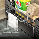 Axyaa Steel Sponge and Brush Holder Sink Caddy with Self-Drain Tray