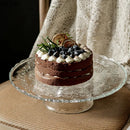 Axya Glass Cake Rack with Tall Feet - Dessert Display Tray for Kitchen