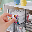 Axyaa Kawaii Stationery Storage Box with Plastic Drawers for Office Desk Organization