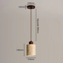 Axyaa Cross Border Yellow Stone Pendant Lamp - LED Energy Saving Option