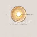 Axyaa Vintage Yellow Travertine LED Wall Lights with Pull Chain Switch