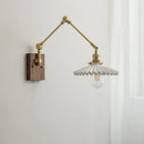 Axyaa Ceramic Copper Swing Arm LED Wall Light for Home Decor