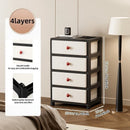 Axyaa 13.8 Inch Drawer Storage Cabinet, 3-6 Tier, Large Capacity, Multi-Color Options