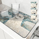 Axyaa Tropical Plant Dog Kitchen Drying Mat - Quick Dry Tableware & Bathroom Pad