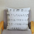 Axyaa Cartoon Sheet Music Printed Cushion Cover for Bedroom and Living Room