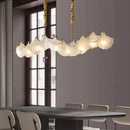 Axyaa Luxury Ginkgo Leaf Glass Pendant Light for Dining Room