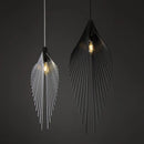 Black Metal Art LED Pendant Ceiling Lamp by Axyaa for Modern Living Room & Staircase