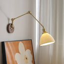 Axyaa Ceramic Copper LED Wall Lamps with Pull Chain Switch for Bathroom Bedroom Living Room