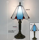 Axyaa Red Rose Stained Glass LED Table Lamp 8 Inches