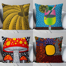 Axyaa Colorful Dots & Shapes Pattern Pillow Covers for Sofa, Bedroom, Car
