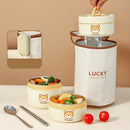 Axyaa Stainless Steel Thermal Lunch Box for Kids: Leak-proof, Stackable, Microwave Safe