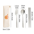 Axyaa Stainless Steel Cutlery Set with Tableware Bag and Utensil Spoon Fork Chopsticks
