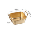 Axyaa Stainless Steel Snack Tray with Handle
