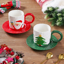Axyaa Christmas Santa Claus Porcelain Tea Cup Set