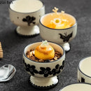Axyaa Ceramic High Footed Dessert Bowl for Molecular Cooking and Molecular Gastronomy