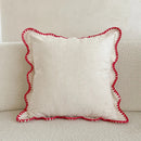 Axyaa Cozy Scalloped Pillow Cover in Orange, Mustard, Green, and Coffee Shades