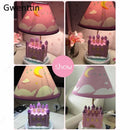 Axyaa Princess Castle LED Table Lamp - Modern Pink Girl Bedroom Desk Lighting