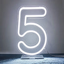 Axyaa LED Neon Digital Numbers Light Sign - 15-inch High, USB Powered