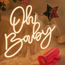 Axyaa Baby Neon Lights Birthday Party Decorative Plaque Acrylic Logo Dimmable
