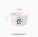 Axyaa Ceramic Rice Bowl and Creative Dish Plate - Cute Household Tableware