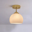 Axyaa Copper Glass LED Ceiling Lamp - Modern Indoor Lighting Fixtures