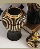 Axyaa European-style Floral Jar Ornaments & Vases for Living Room Decor