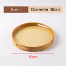 Axyaa Acrylic Bamboo Cotton Tray, Rectangular Tea Set, Portable Tea Plate