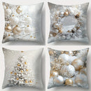 Axyaa Winter Christmas Tree Ball Pillowcase - Home Decor festive accent