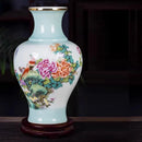 Axyaa Chinese Ceramic Enamel Vase for TV Cabinet and Desktop Decoration