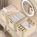 Axyaa Wardrobe Closet Organizer Plastic Storage Boxes for Bedroom Makeup Doll Accessories
