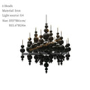 Axyaa Luxury Metal Chandelier Pendant Lamp, Modern Art Deco Ceiling Light Fixture